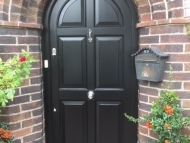 arched door in black
